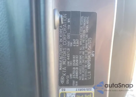 2014 Kia Sportage Base z USA, uszkodzony, nr VIN KNDPB3AC1E7547375